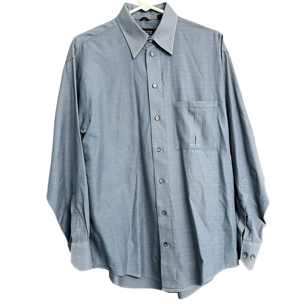 Kenneth Cole New York Grey Gray Dress Shirt Size‎ 15.5